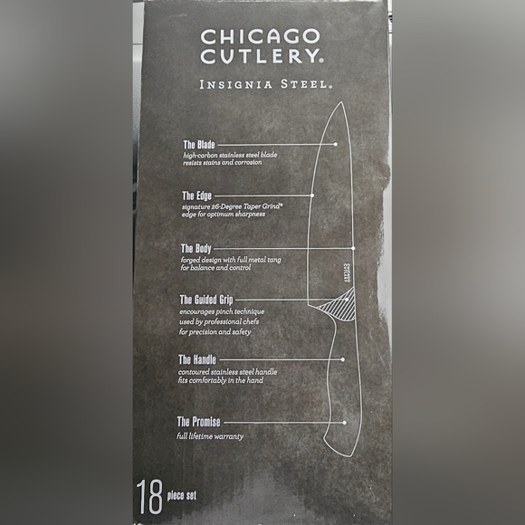 Chicago Cutlery Insignia Guided Grip 18-Piece knife set with block - Picture 4 of 8